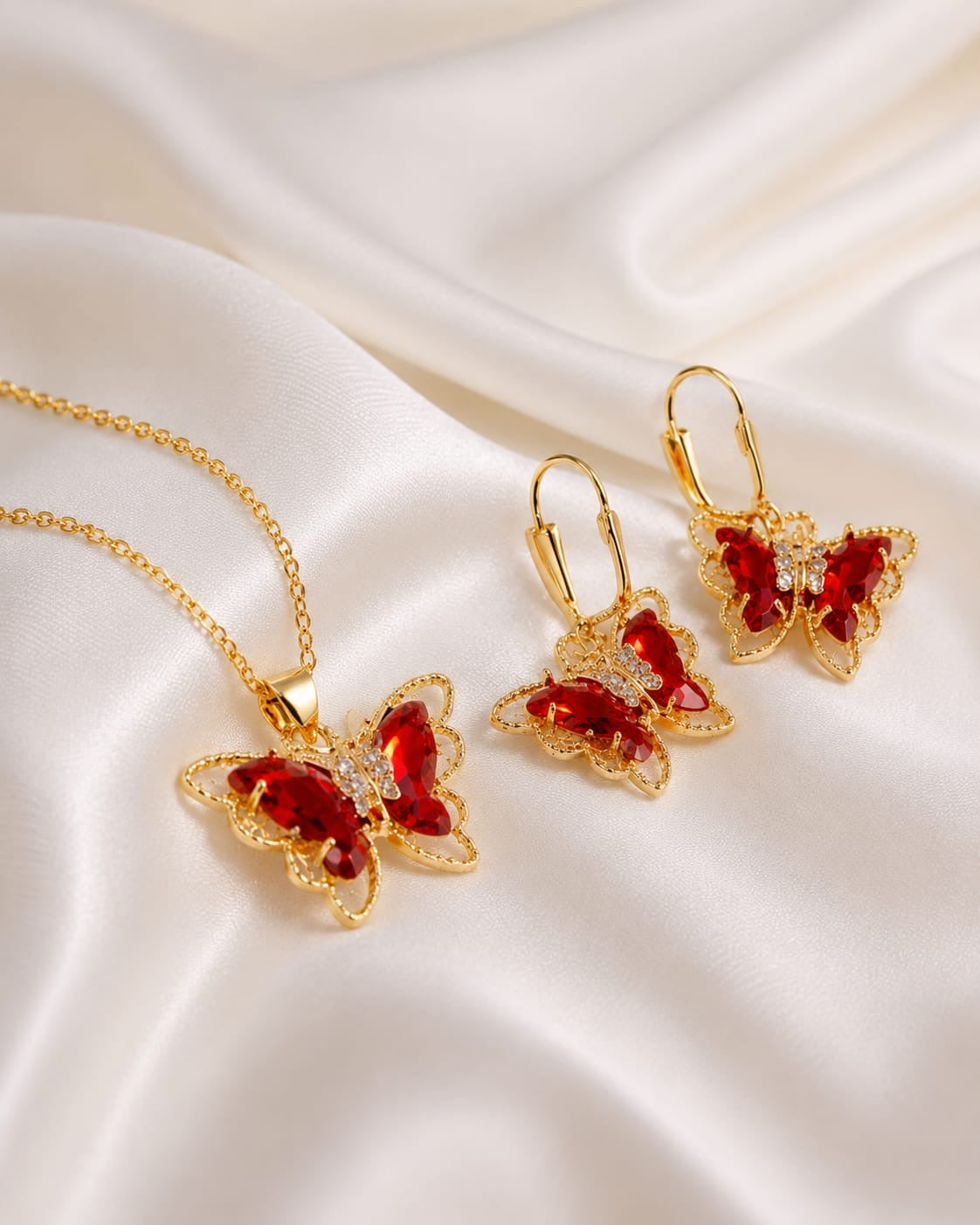 SET MARIPOSA ROJA