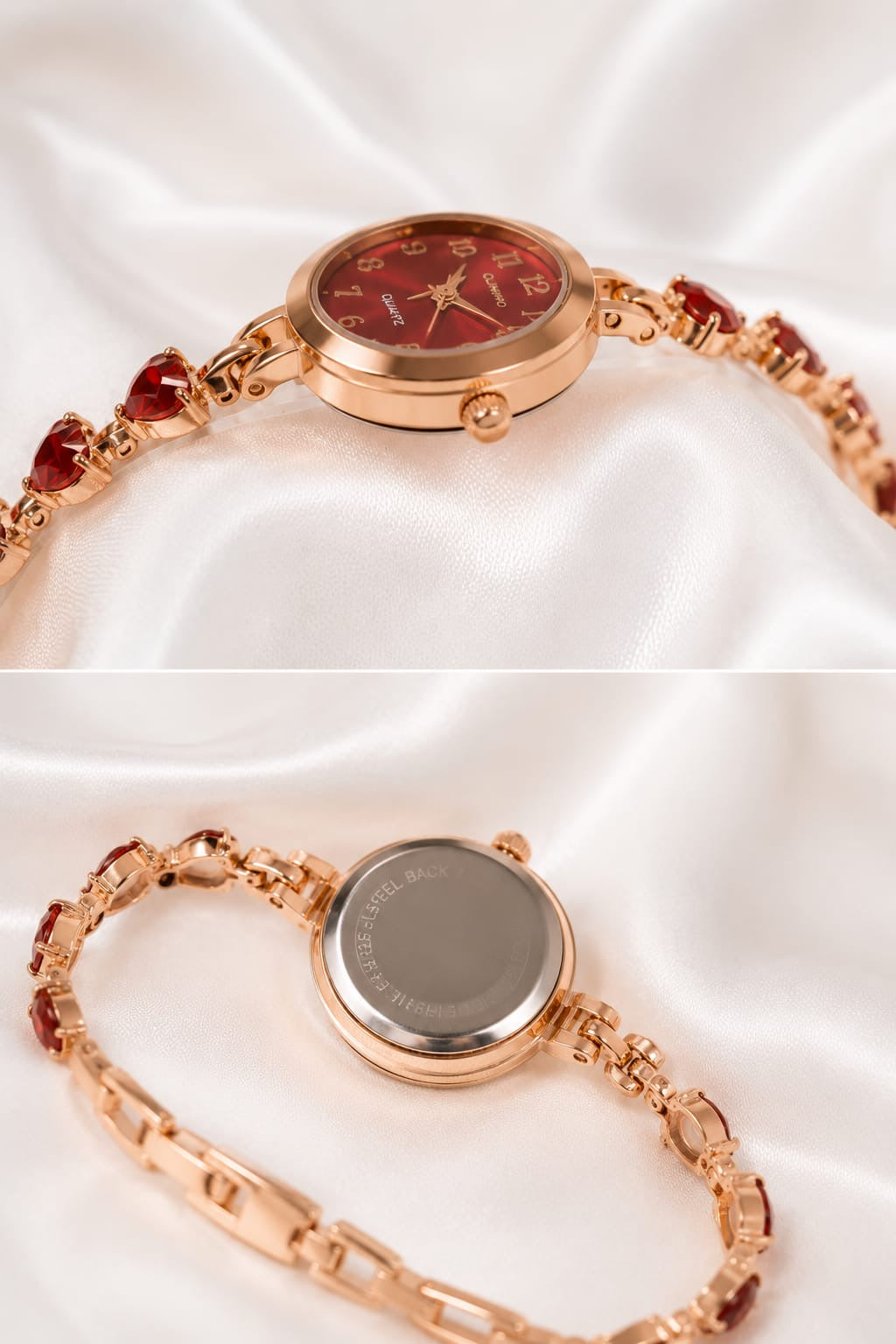 Reloj Rojo y Dorado