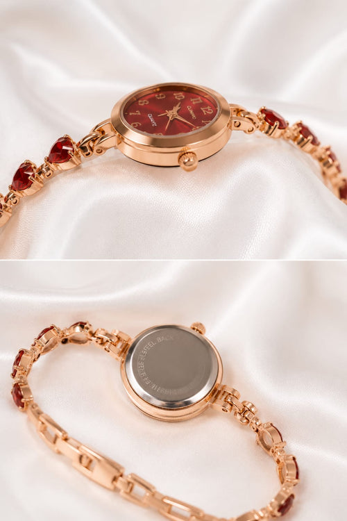 Reloj Rojo y Dorado