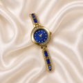 RELOJ AZUL Y DORADO